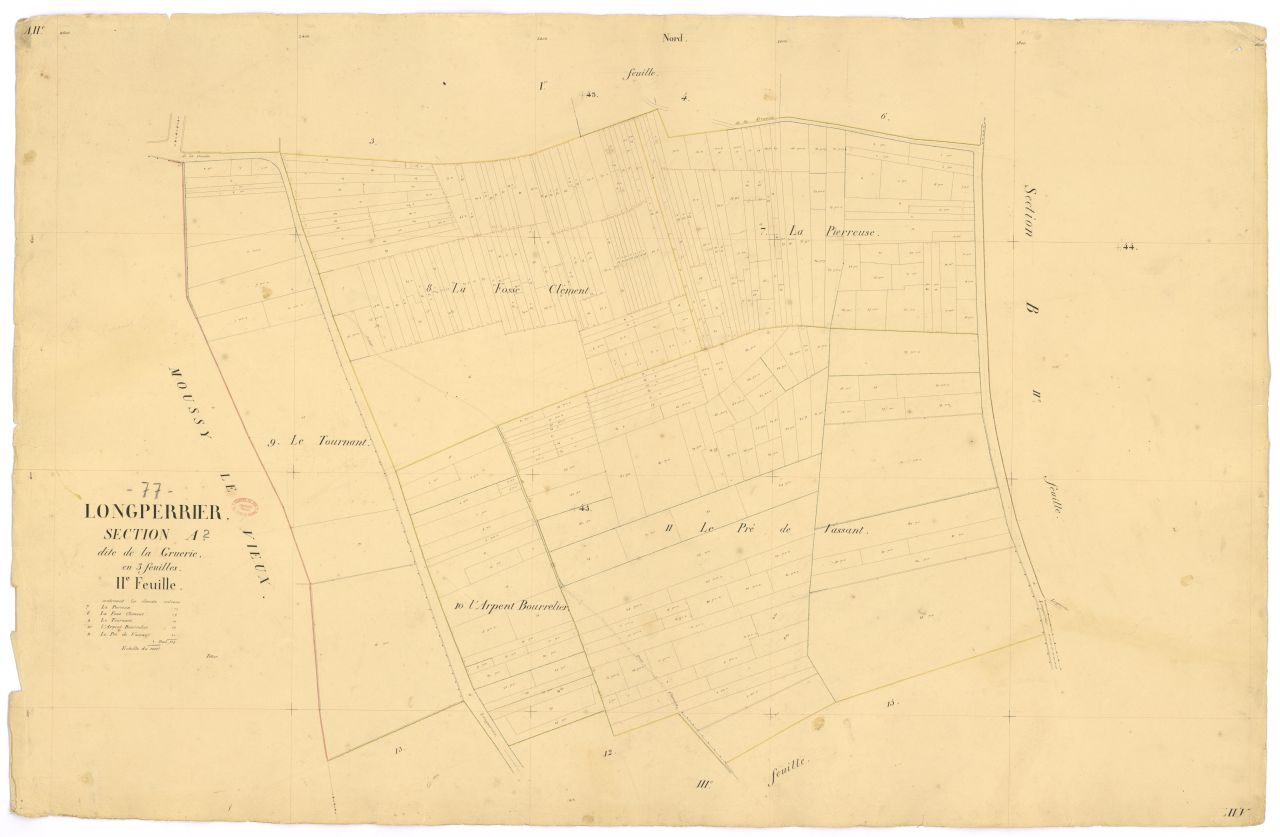 Section A dite de Gruerie, en 3 feuilles, 2eme feuille