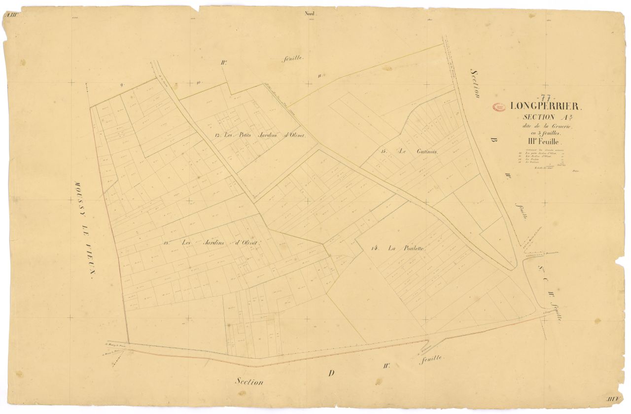 Section A dite de Gruerie, en 3 feuilles, 3eme feuille