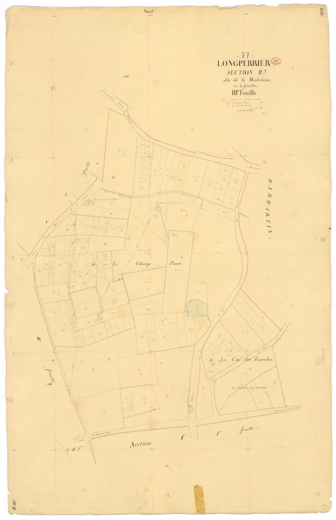Section B dite de la Madeleine, en 3 feuilles, 3eme feuille