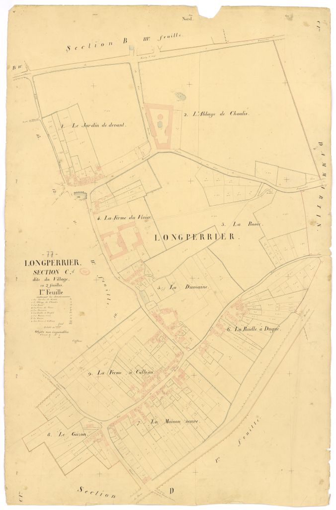 Section C dite du Village, en 2 feuilles, 1ere feuille