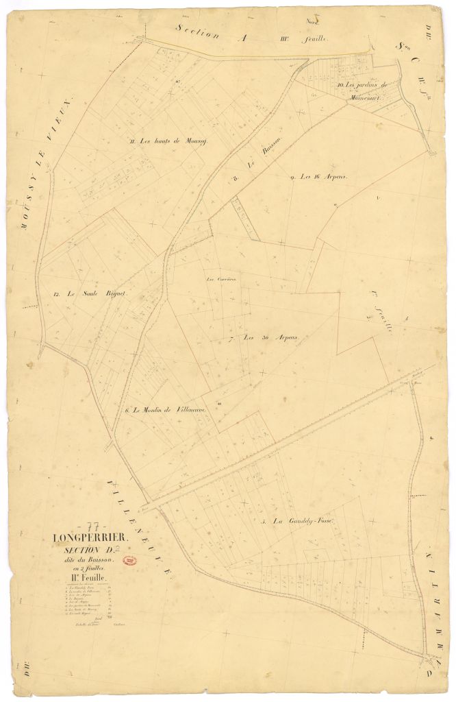 Section D dite du Buisson, en 2 feuilles, 2eme feuille