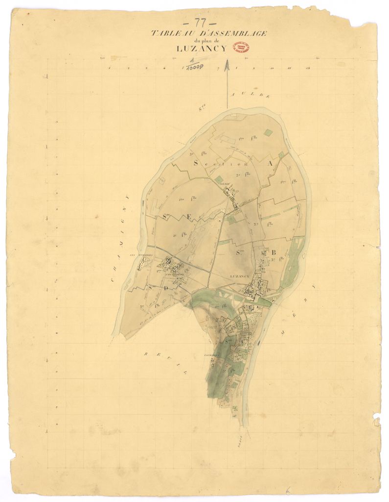 Tableau d'assemblage, 5 sections
