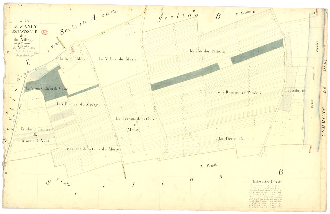 Section B dite du Village, en 5 feuilles, 2eme feuille