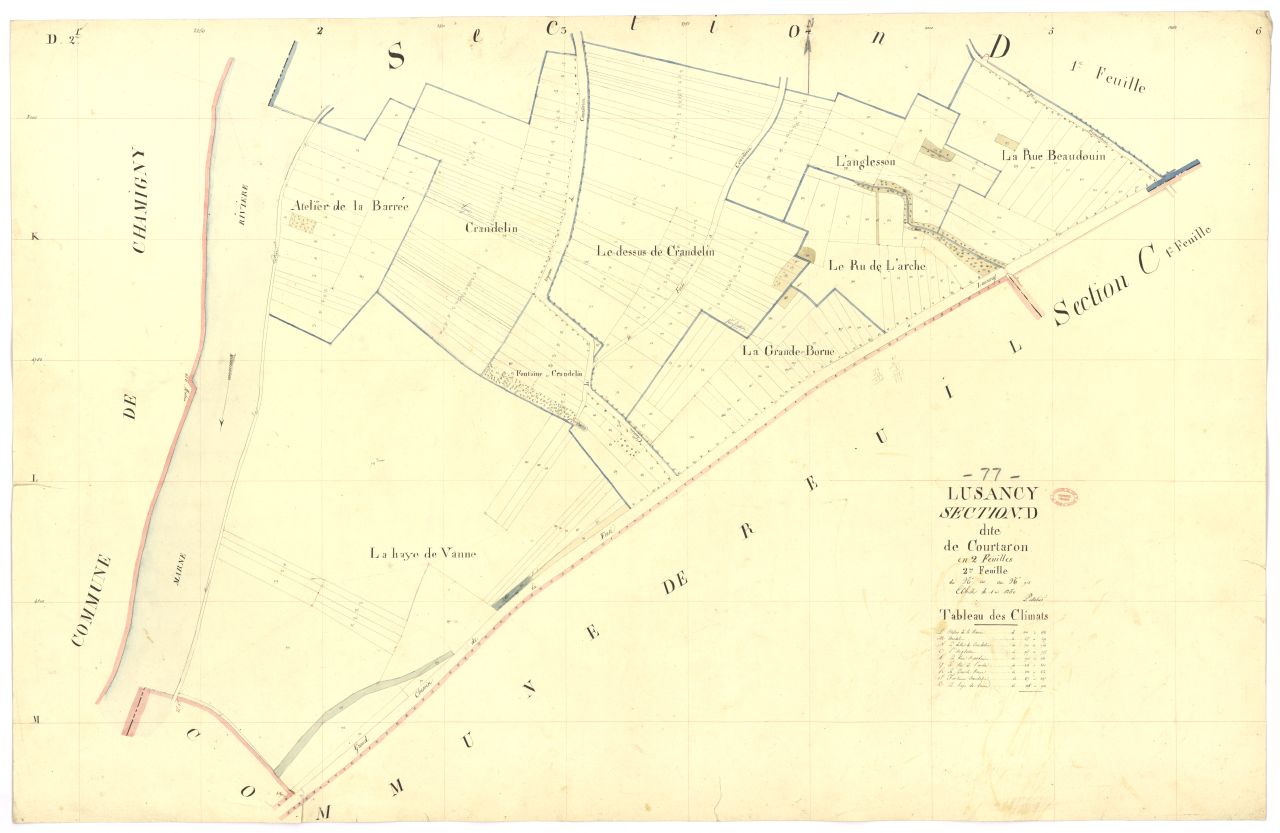 Section D dite de Courtaron, en 2 feuilles, 2eme feuille