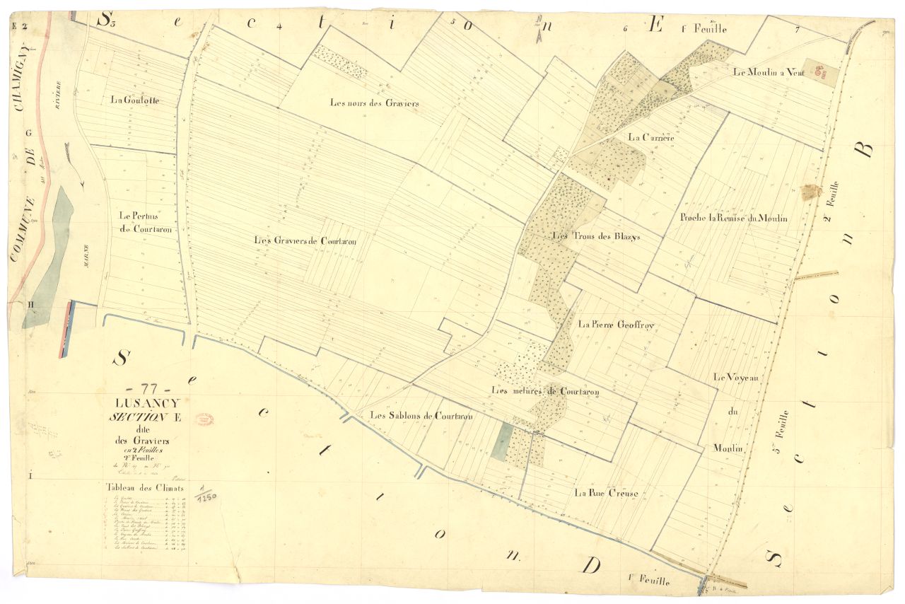 Section E dite des Graviers, en 2 feuilles, 2eme feuille