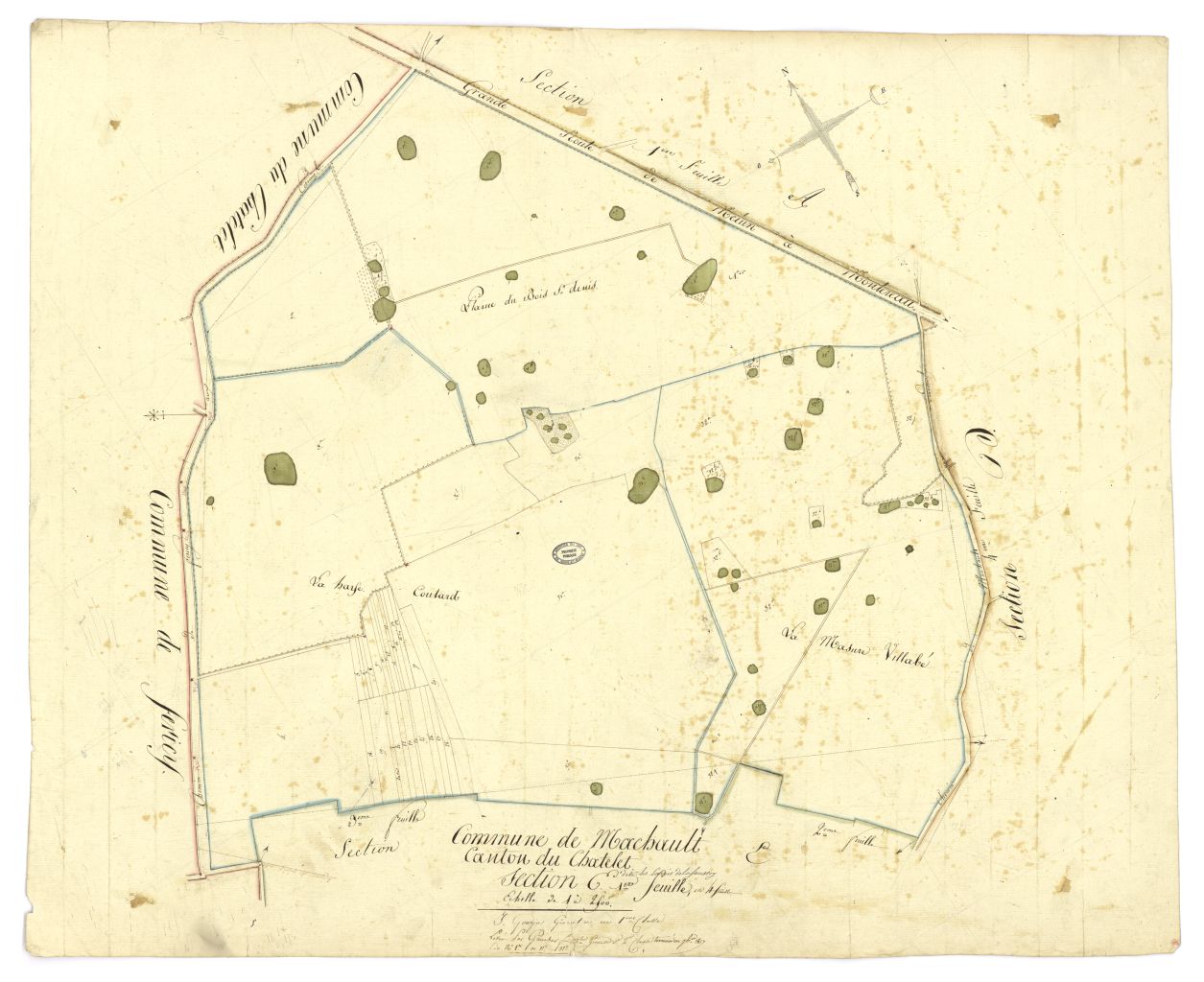 minute, section E, 1ere feuille