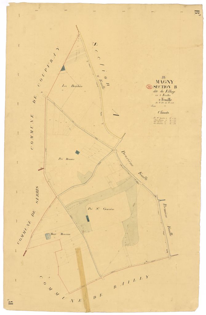Section B dite du Village, en 3 feuilles, 3eme feuille