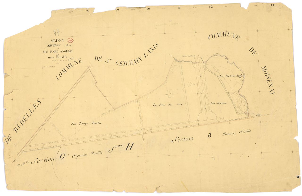 Section A dite du Parc-Anglais, feuille unique