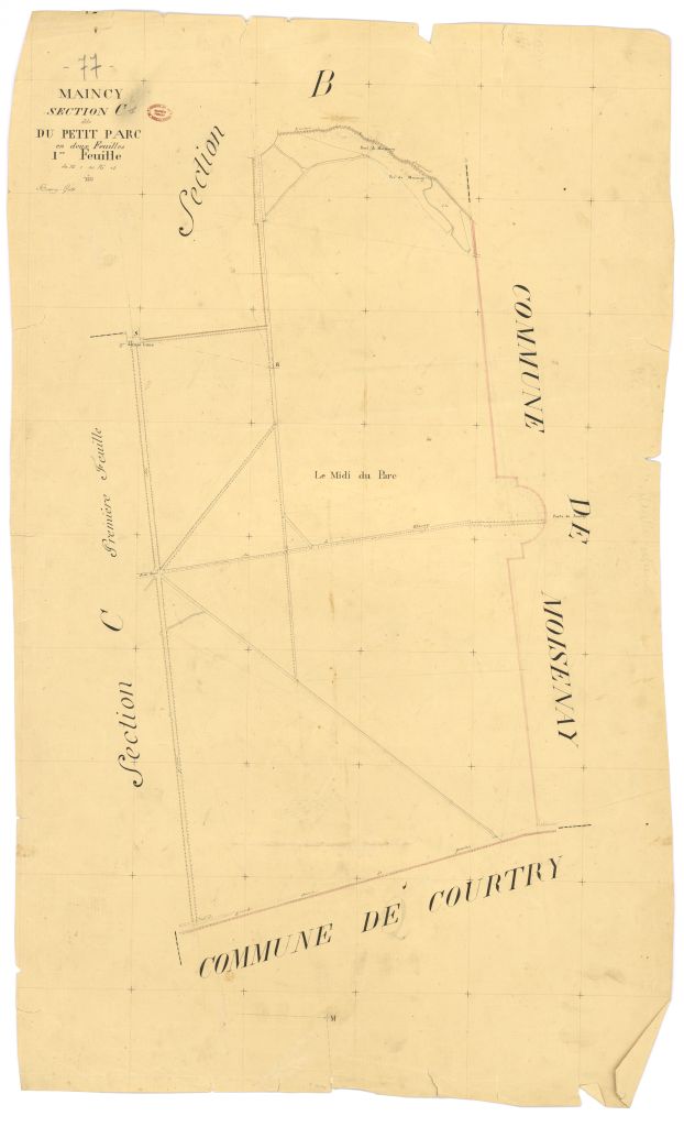 Section C dite du Petit-Parc, en 2 feuilles, 1ere feuille