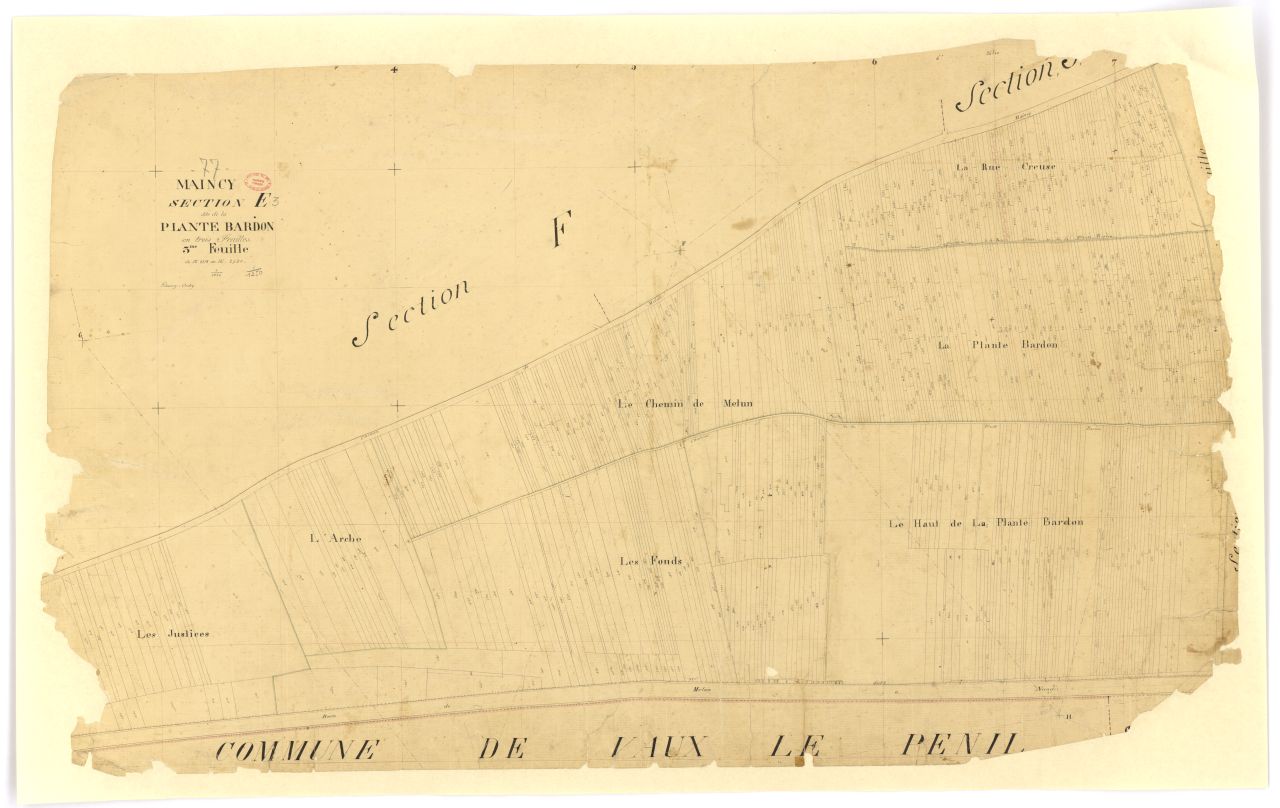 Section E dite de la Plante-Bardon, en 3 feuilles, 3eme feuille