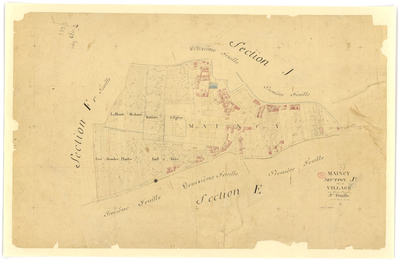 Section J dite du Village, en 3 feuilles, 3eme feuille