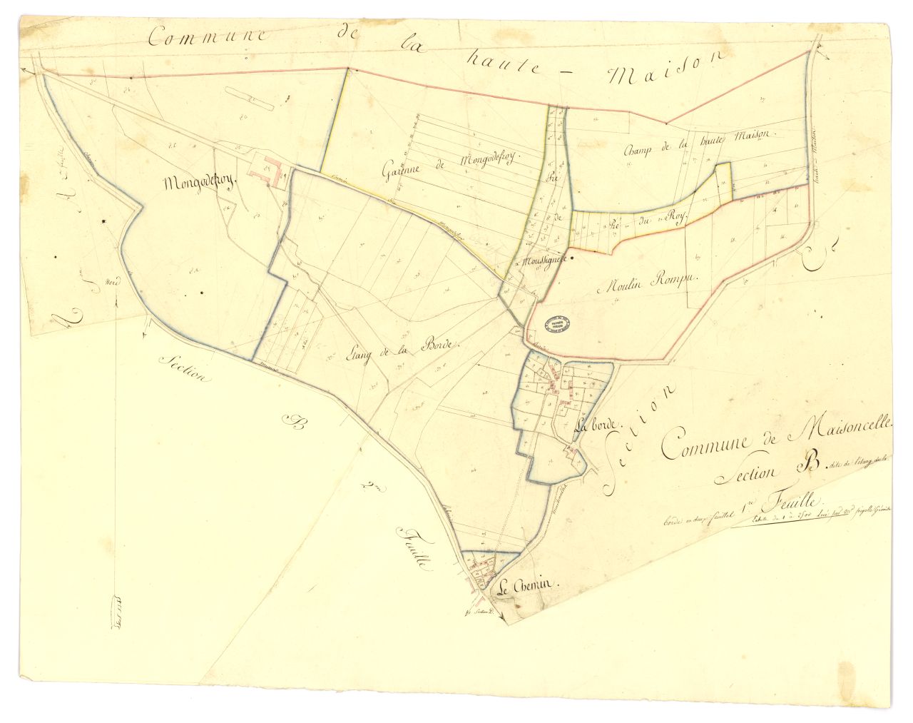 minute, section B, 1ere feuille