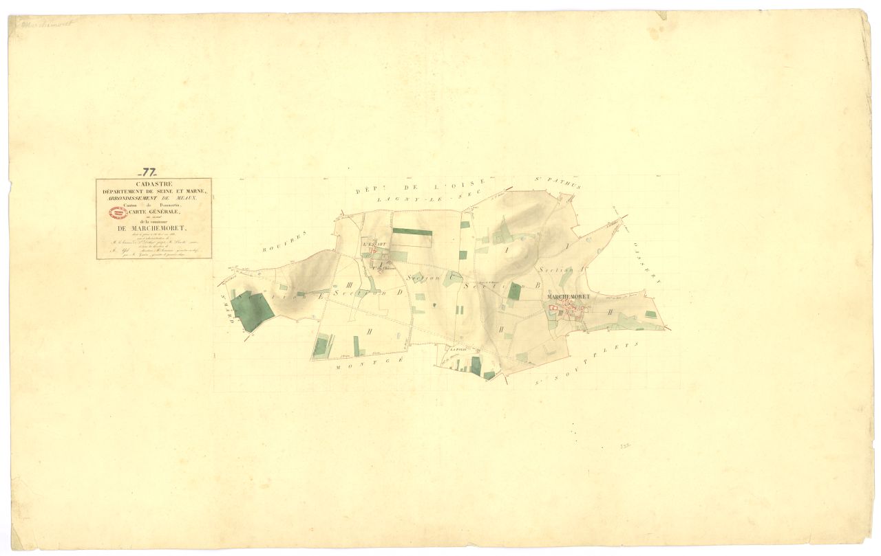 Tableau d'assemblage, 5 sections