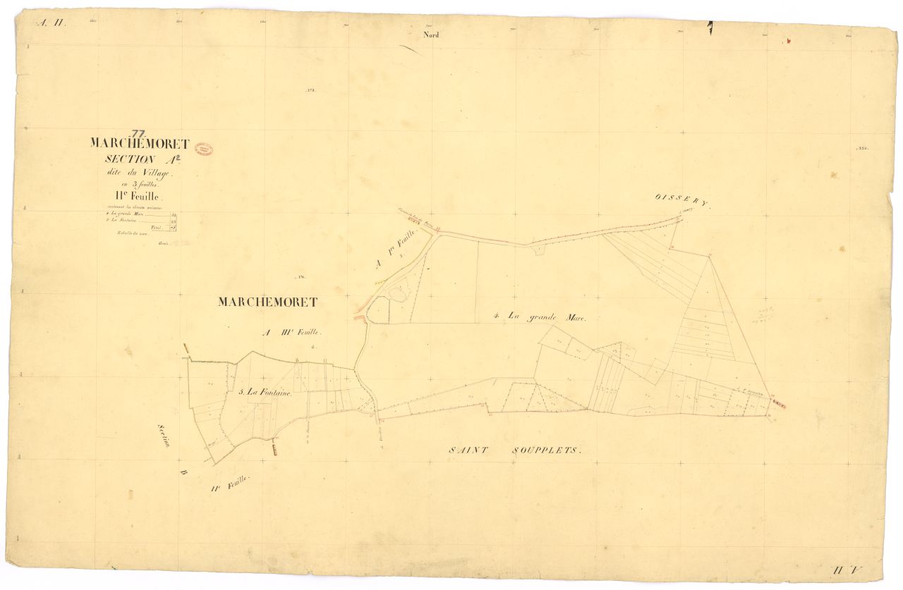 Section A dite du Village, en 3 feuilles, 2eme feuille