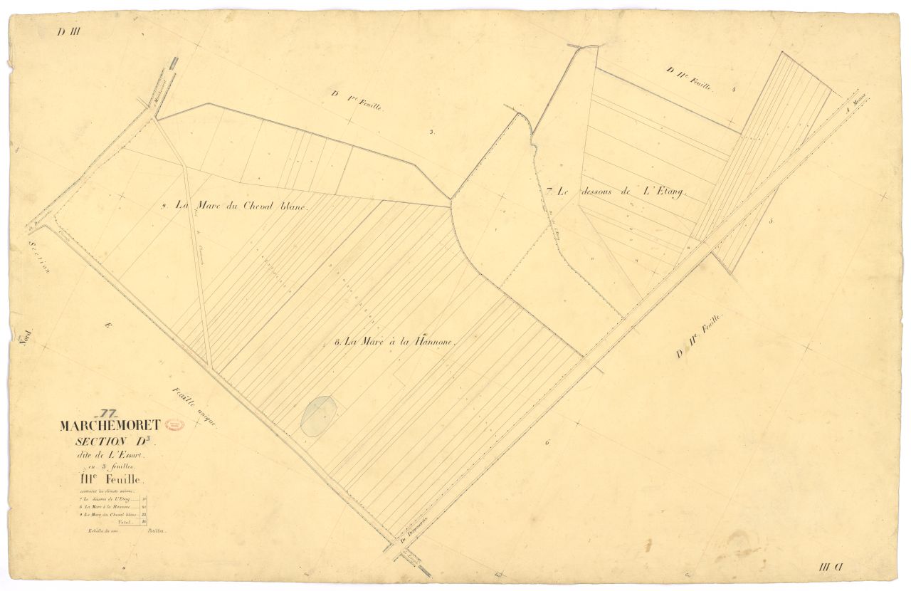Section D dite de l'Essart, en 3 feuilles, 3eme feuille