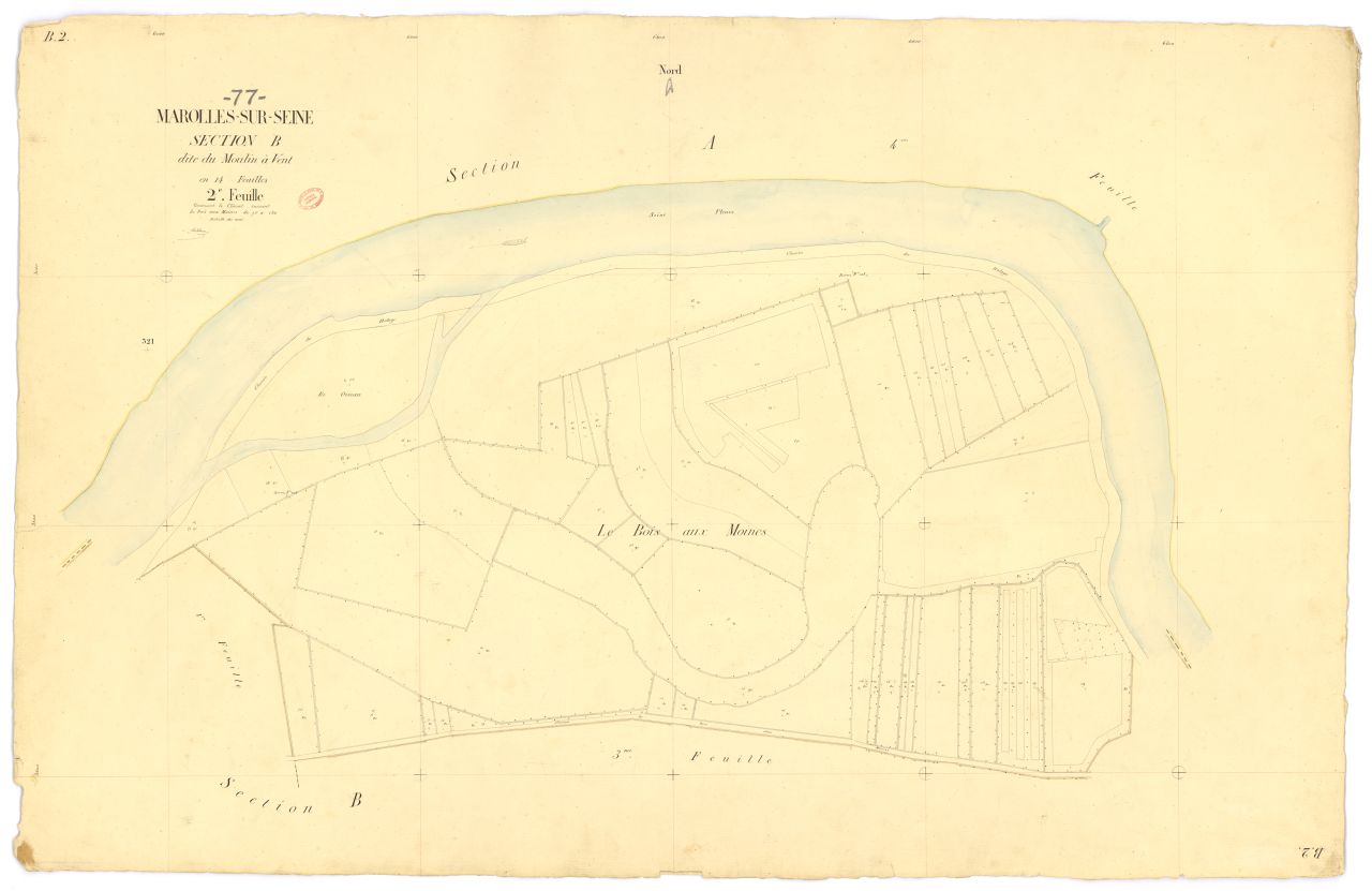 Section B dite du Moulin-�-Vent, en 14 feuilles, 2eme feuille