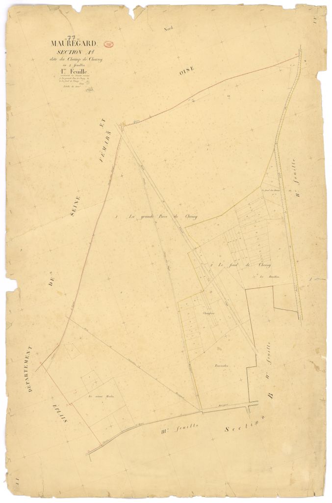 Section A dite du Champ-de-Charny, en 2 feuilles, 1ere feuille