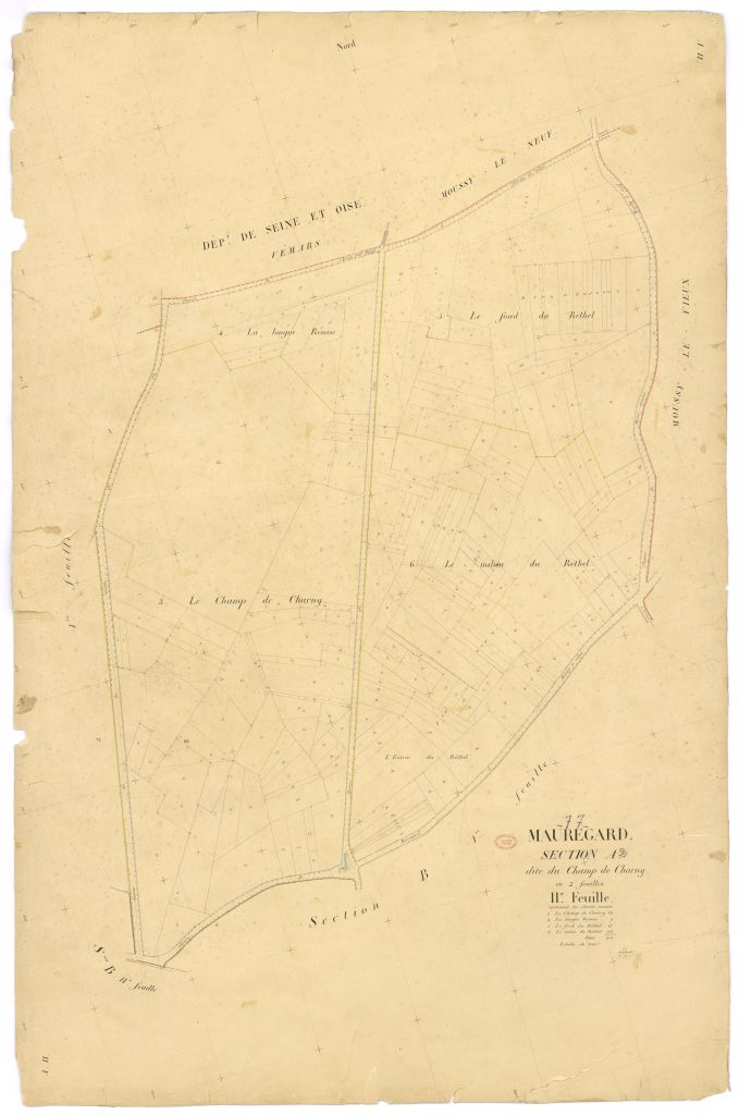 Section A dite du Champ-de-Charny, en 2 feuilles, 2eme feuille