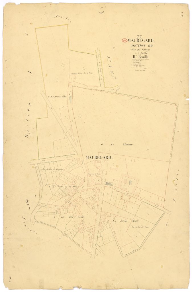 Section B dite du Village, en 3 feuilles, 2eme feuille