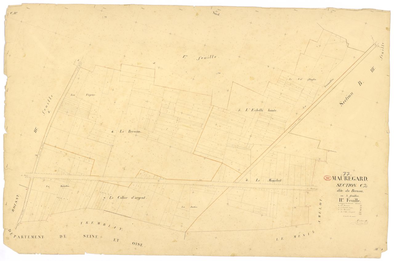 Section C dite de Bernou, en 3 feuilles, 2eme feuille