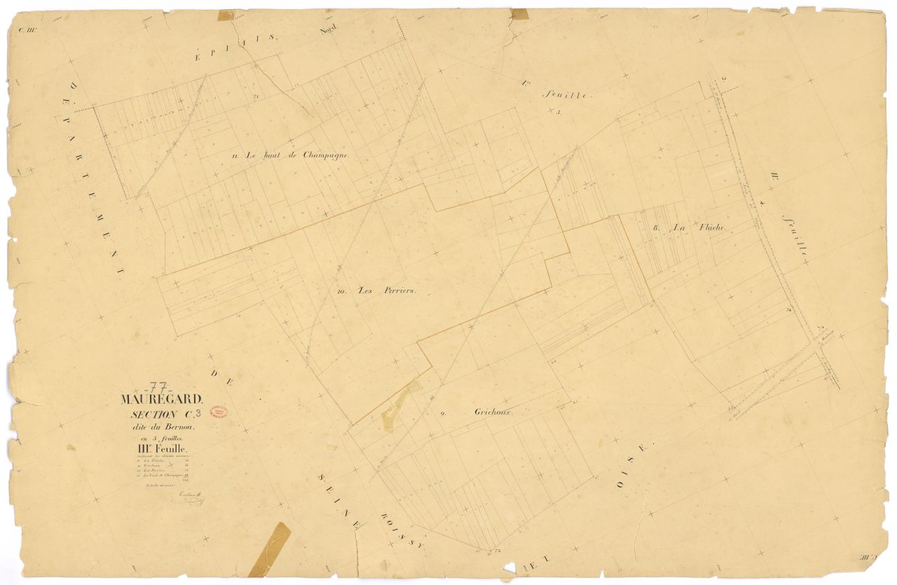Section C dite de Bernou, en 3 feuilles, 3eme feuille