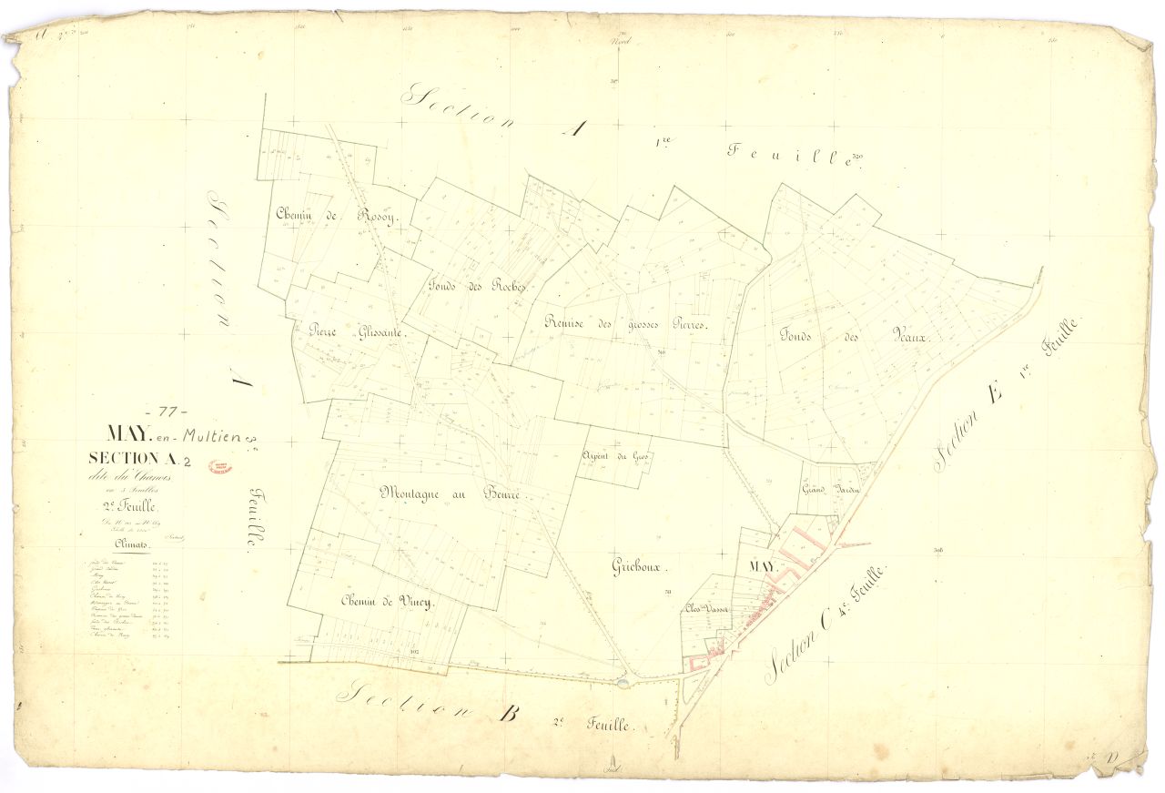 Section A dite de Chanois, en 3 feuilles, 2eme feuille