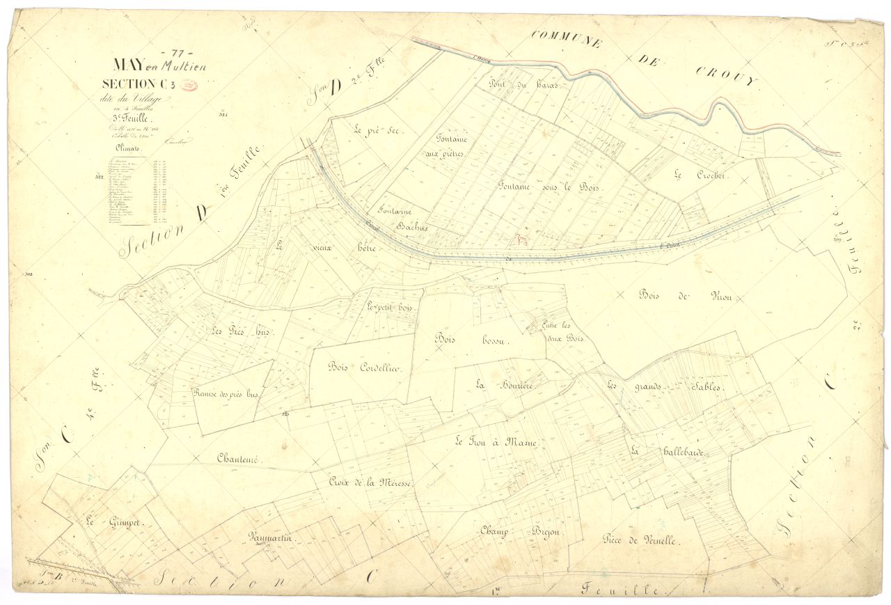 Section C dite du Village, en 4 feuilles, 3eme feuille
