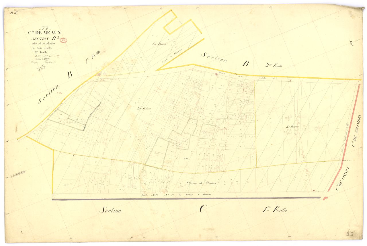 Section B dite de la Justice, en 3 feuilles, 3eme feuille