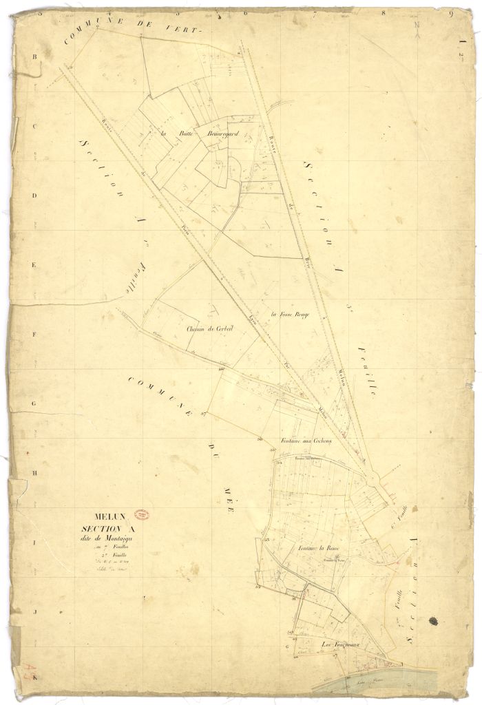 Section A dite de Montaigu, en 7 feuilles, 2eme feuille