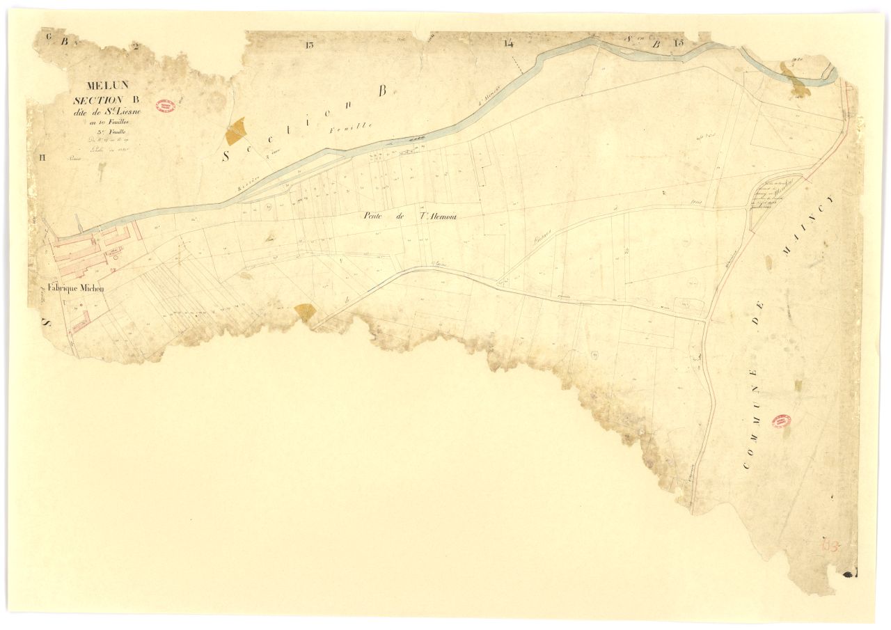 Section B dite de Saint-Liesne, en 10 feuilles, 3eme feuille