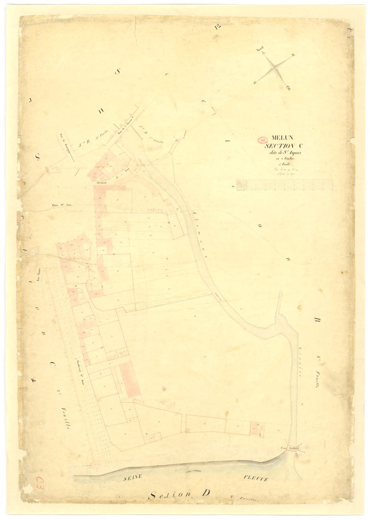 Section C dite de Saint-Aspais, en 3 feuilles, 3eme feuille