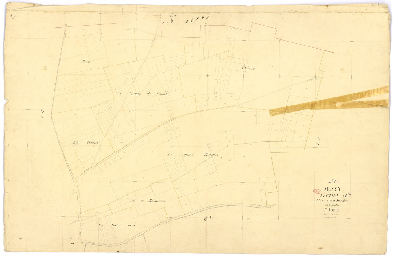 Section A dite du Grand-Marchas, en 2 feuilles, 1ere feuille
