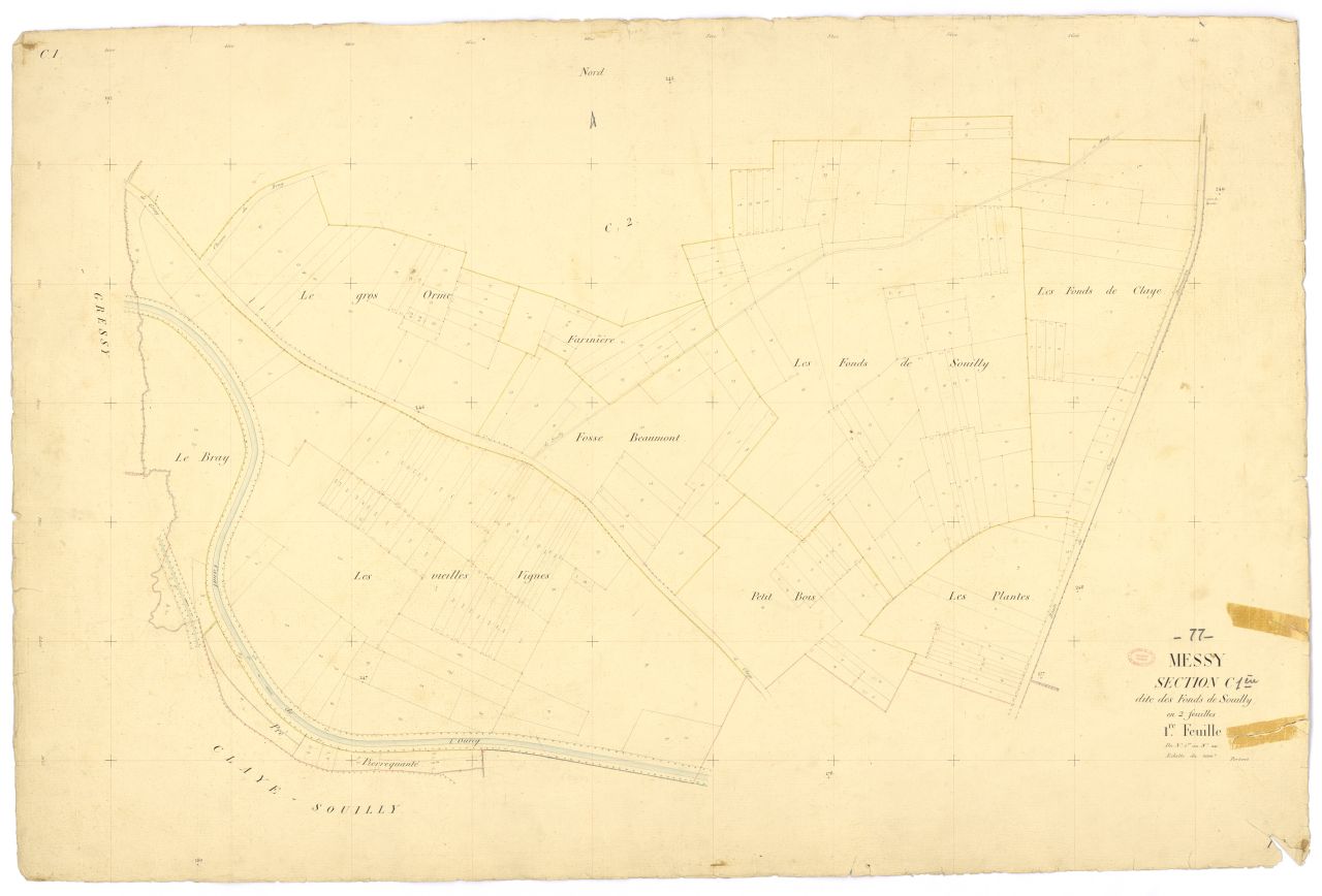Section C dite des Fonds-de-Souilly, en 2 feuilles, 1ere feuille