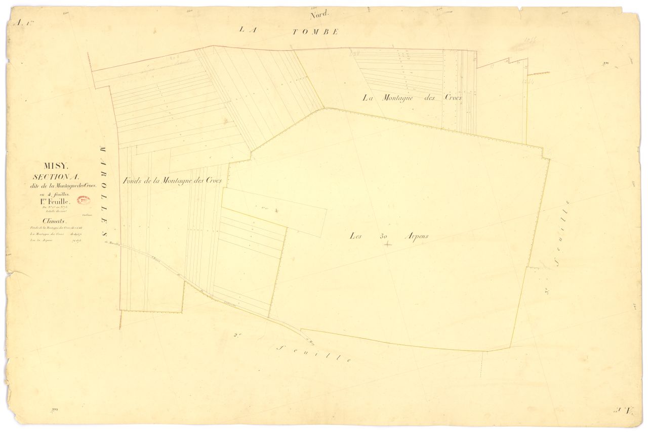Section A dite de la Montagne-des-Crocs, en 4 feuilles, 1ere feuille