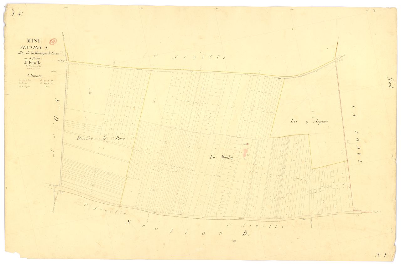 Section A dite de la Montagne-des-Crocs, en 4 feuilles, 4eme feuille