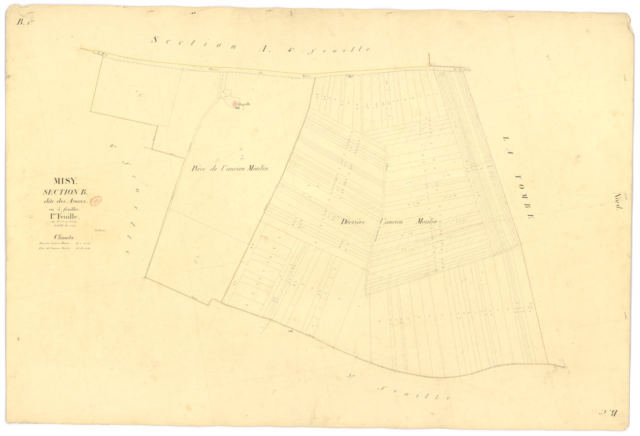Section B dite d'Avaux, en 5 feuilles, 1ere feuille