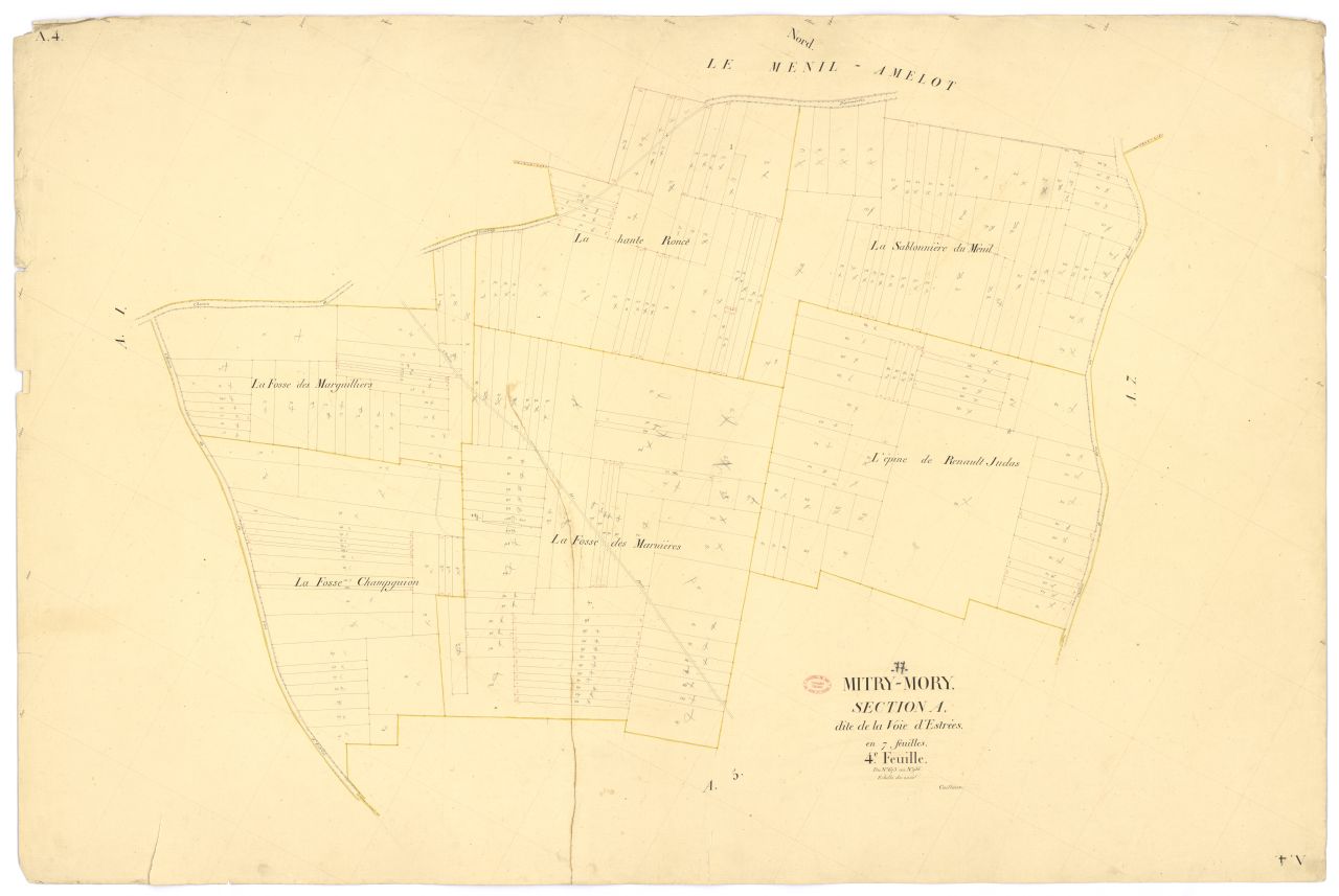 Section A dite de la Voie-d'Estrees, en 7 feuilles, 4eme feuille