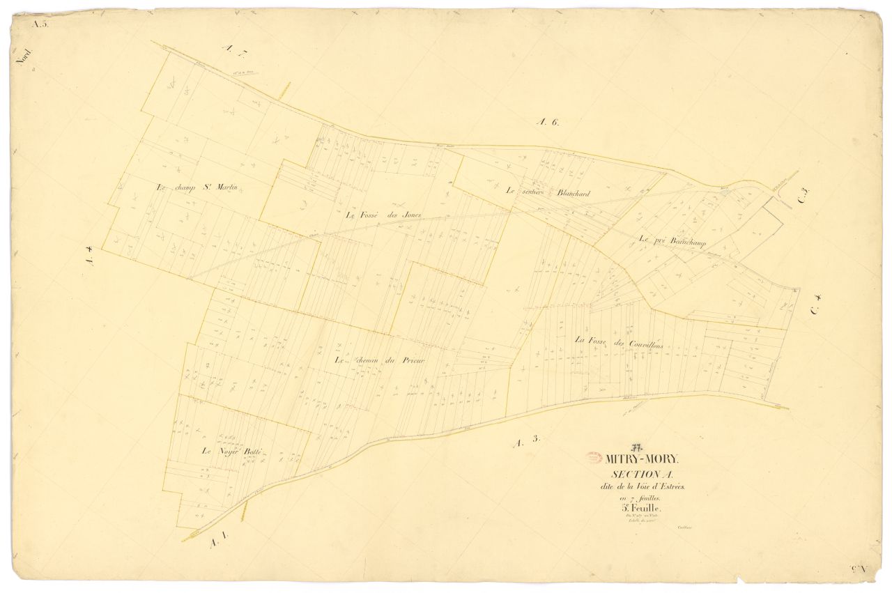 Section A dite de la Voie-d'Estrees, en 7 feuilles, 5eme feuille