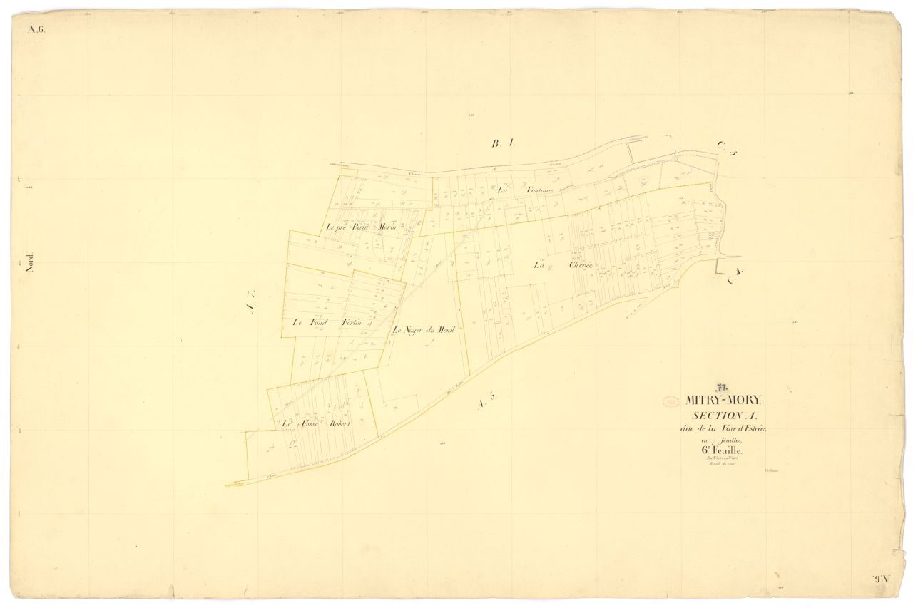 Section A dite de la Voie-d'Estrees, en 7 feuilles, 6eme feuille