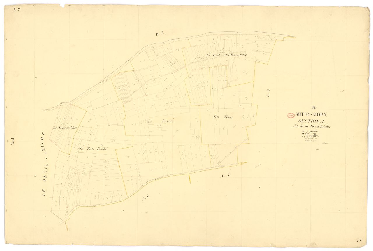 Section A dite de la Voie-d'Estrees, en 7 feuilles, 7eme feuille