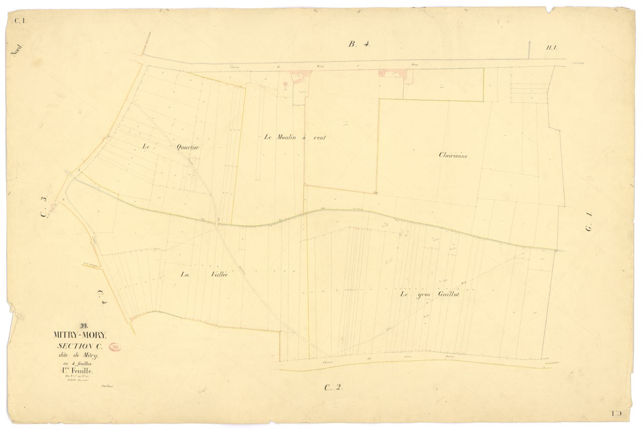 Section C dite de Mitry, en 4 feuilles, 1ere feuille