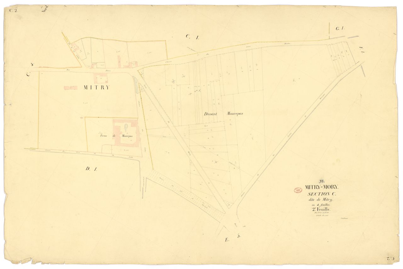 Section C dite de Mitry, en 4 feuilles, 2eme feuille