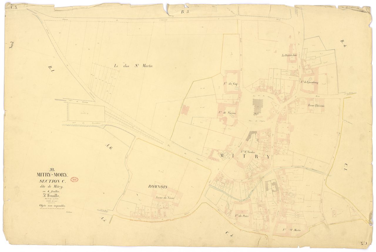 Section C dite de Mitry, en 4 feuilles, 3eme feuille