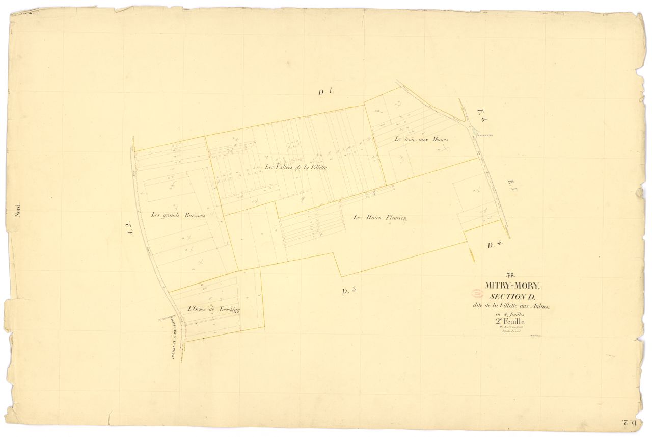 Section D dite de Villette-aux-Aulnes, en 4 feuilles, 2eme feuille