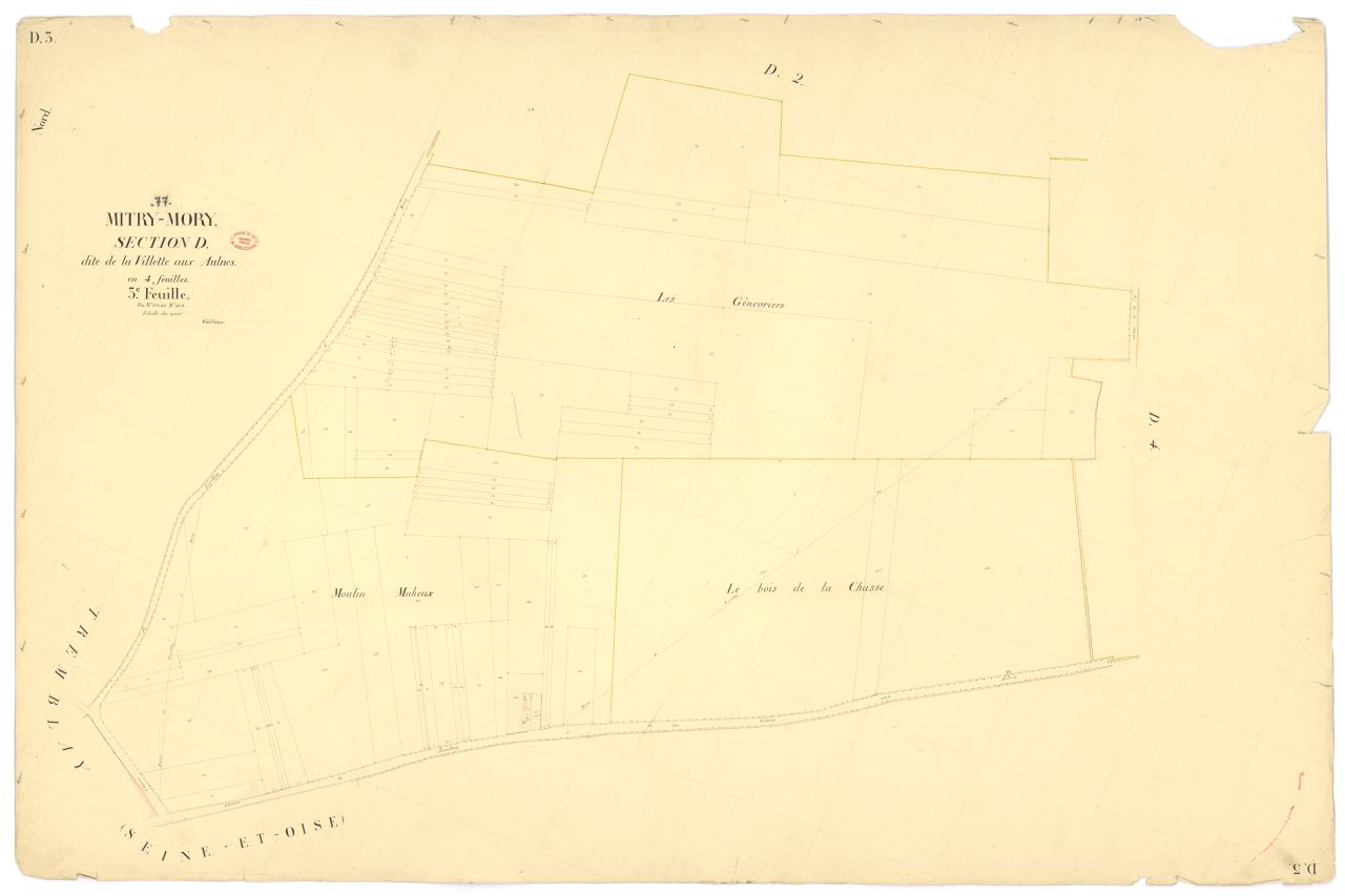 Section D dite de Villette-aux-Aulnes, en 4 feuilles, 3eme feuille