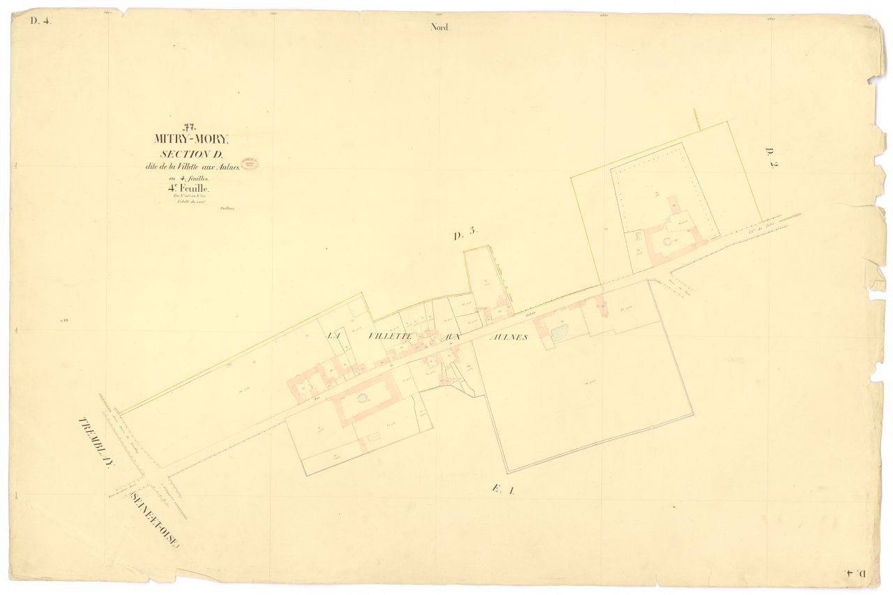 Section D dite de Villette-aux-Aulnes, en 4 feuilles, 4eme feuille