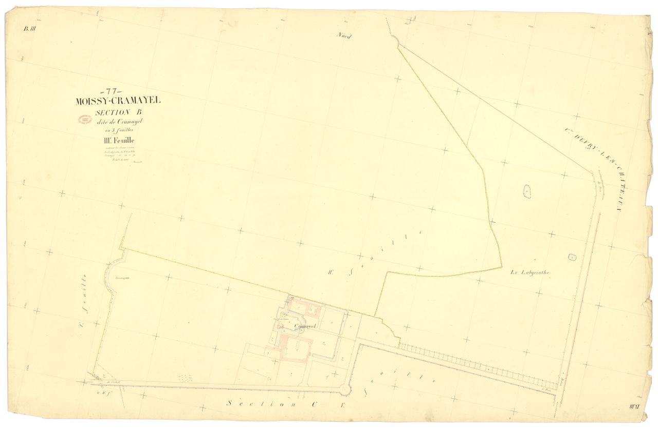 Section B dite de Cramayel, en 3 feuilles, 3eme feuille