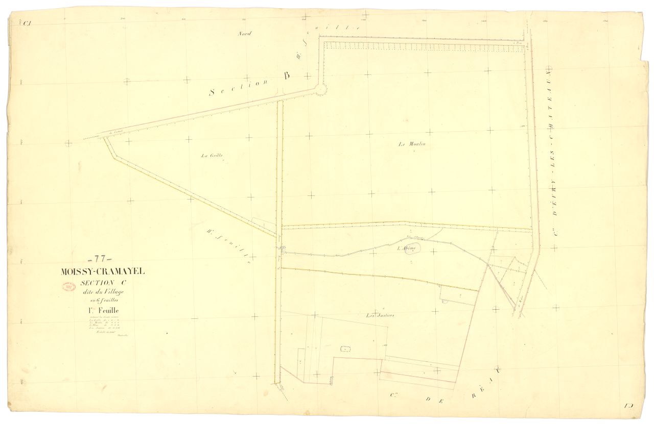 Section C dite du Village, en 6 feuilles, 1ere feuille