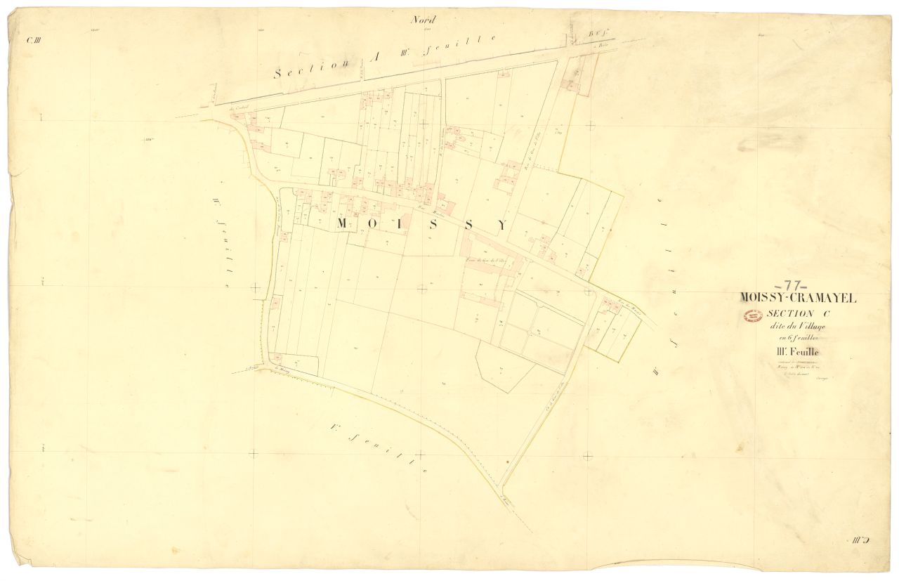 Section C dite du Village, en 6 feuilles, 3eme feuille