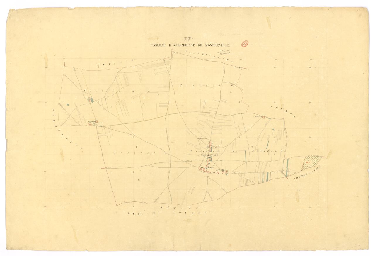 Tableau d'assemblage, 5 sections